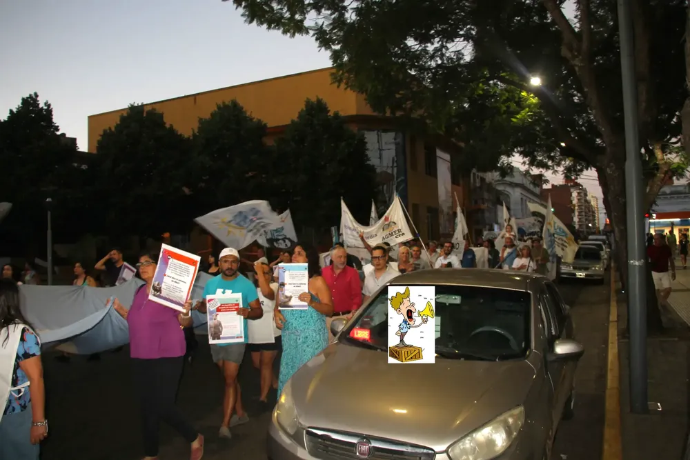 Reclamo de los trabajadores  pregonando